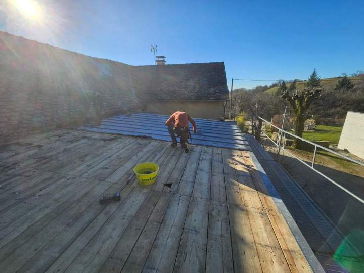Rénovation toiture bac acier Rodez
