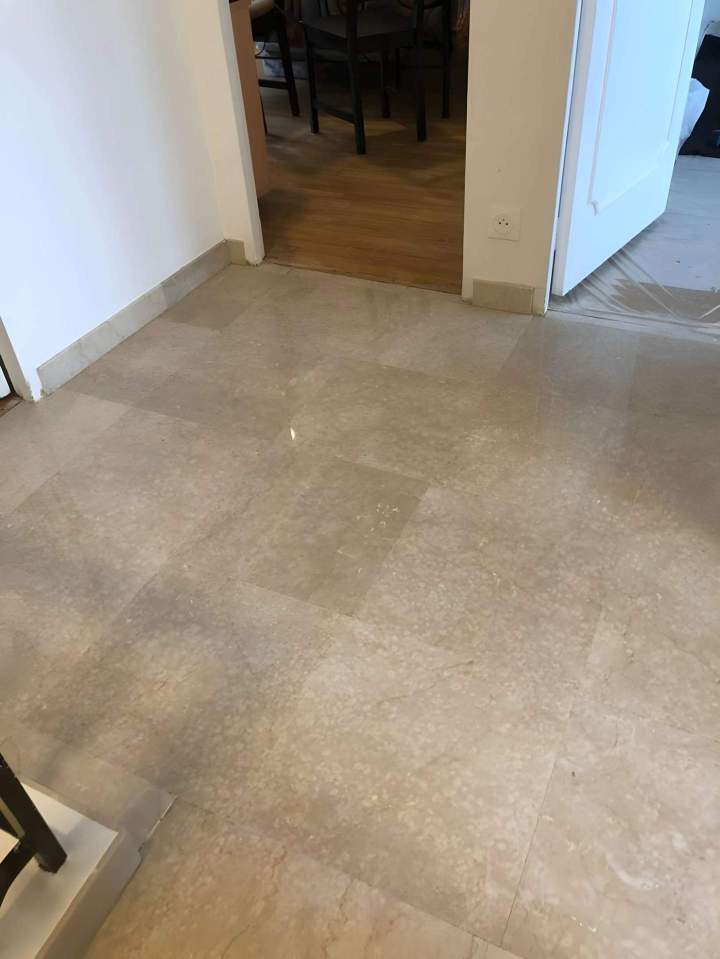 Rénovation carrelage en marbre intérieur avant travaux Montrouge